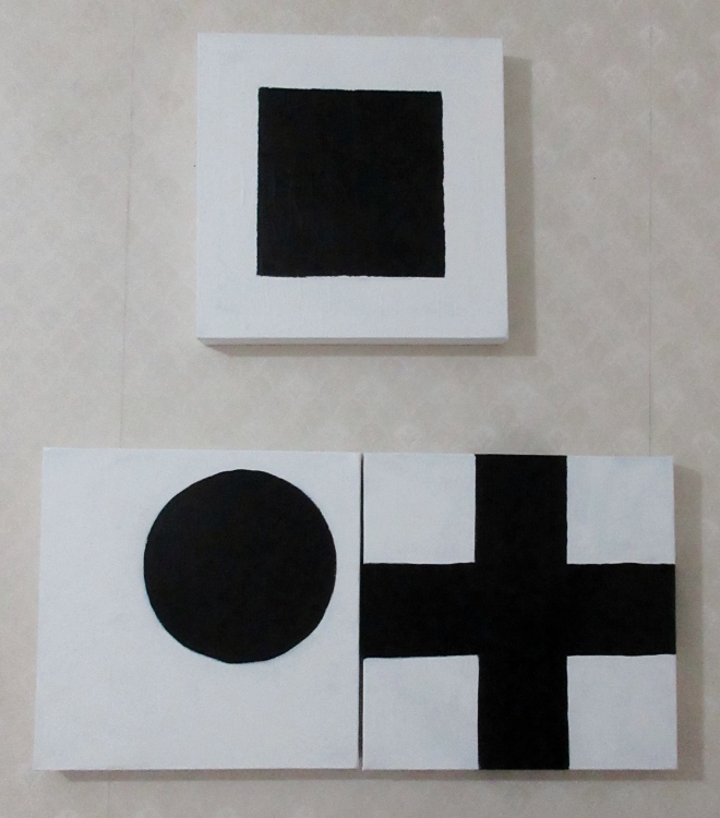 Black Square, circle and cross